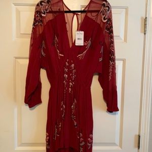 NWT Free People Red Mini Dress